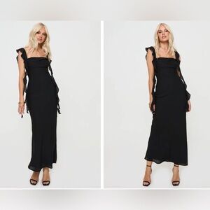 LANAI MAXI DRESS BLACK Princess Polly Brand New